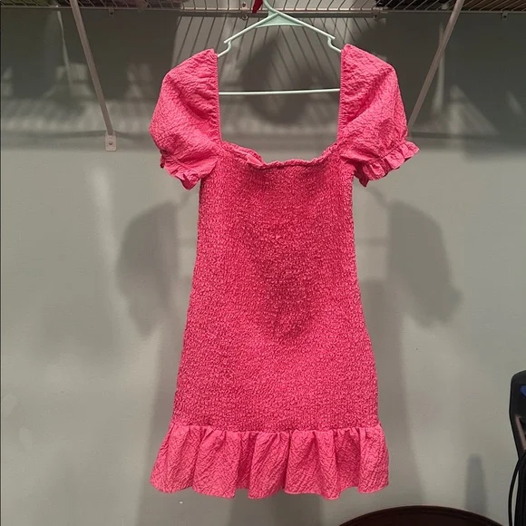 Zara Vibrant Pink Ruffle Dress - Picture 2 of 6